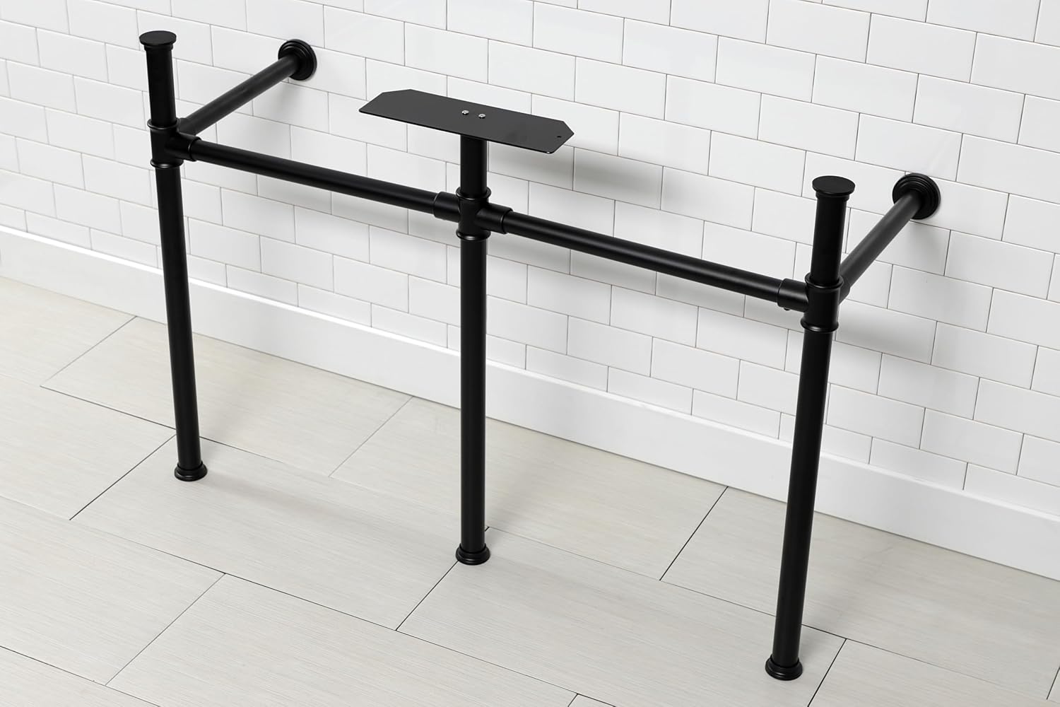 Fauceture VPBT14880 Imperial Stainless Steel Console Sink Legs, Matte Black