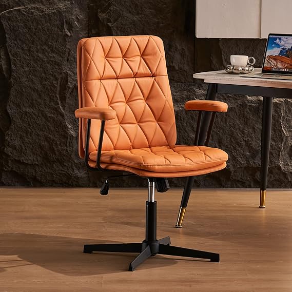 HoeuThien Office Chair No Wheels Ergonomic Criss Cross Desk