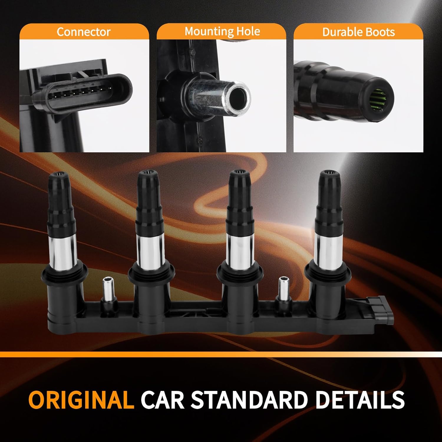 UF620 OEM Ignition Coil - Compatible with Chevrolet Aveo Aveo5 Cruze Sonic Trax Pontiac G3 G3 Wave 2009 2010 2011 2012 2013 2014 2015 2016 2017-1.6L 1.8L L4 Engines - Replaces # C1646 5C1703 GN10234