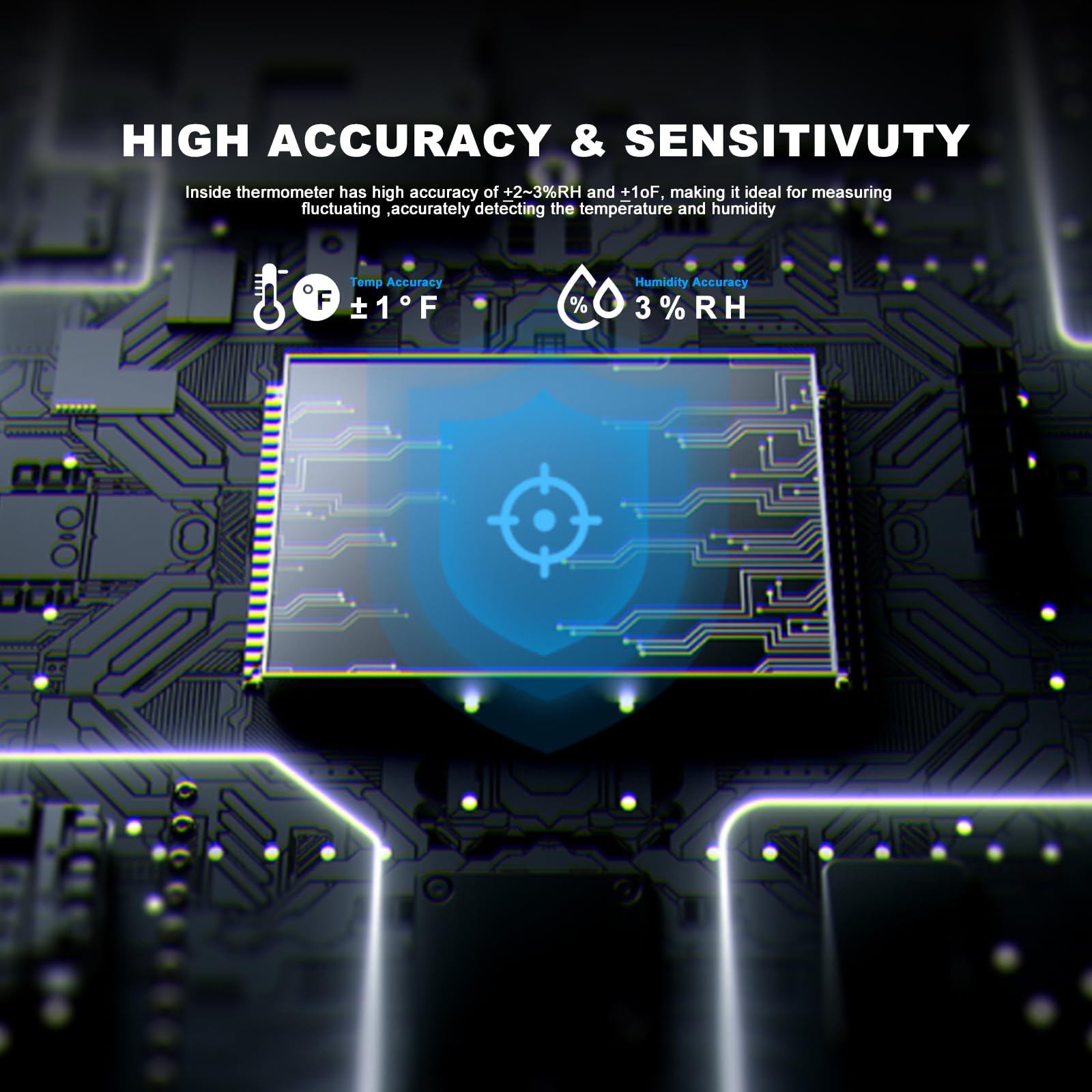 Imou ZTM1 Sensor de temperatura WiFi inalámbrico Sensor de humedad Termómetro interior Higrómetro inteligente inalámbrico Sensor de humedad con alarma y almacenamiento de datos para bebés Home Garage