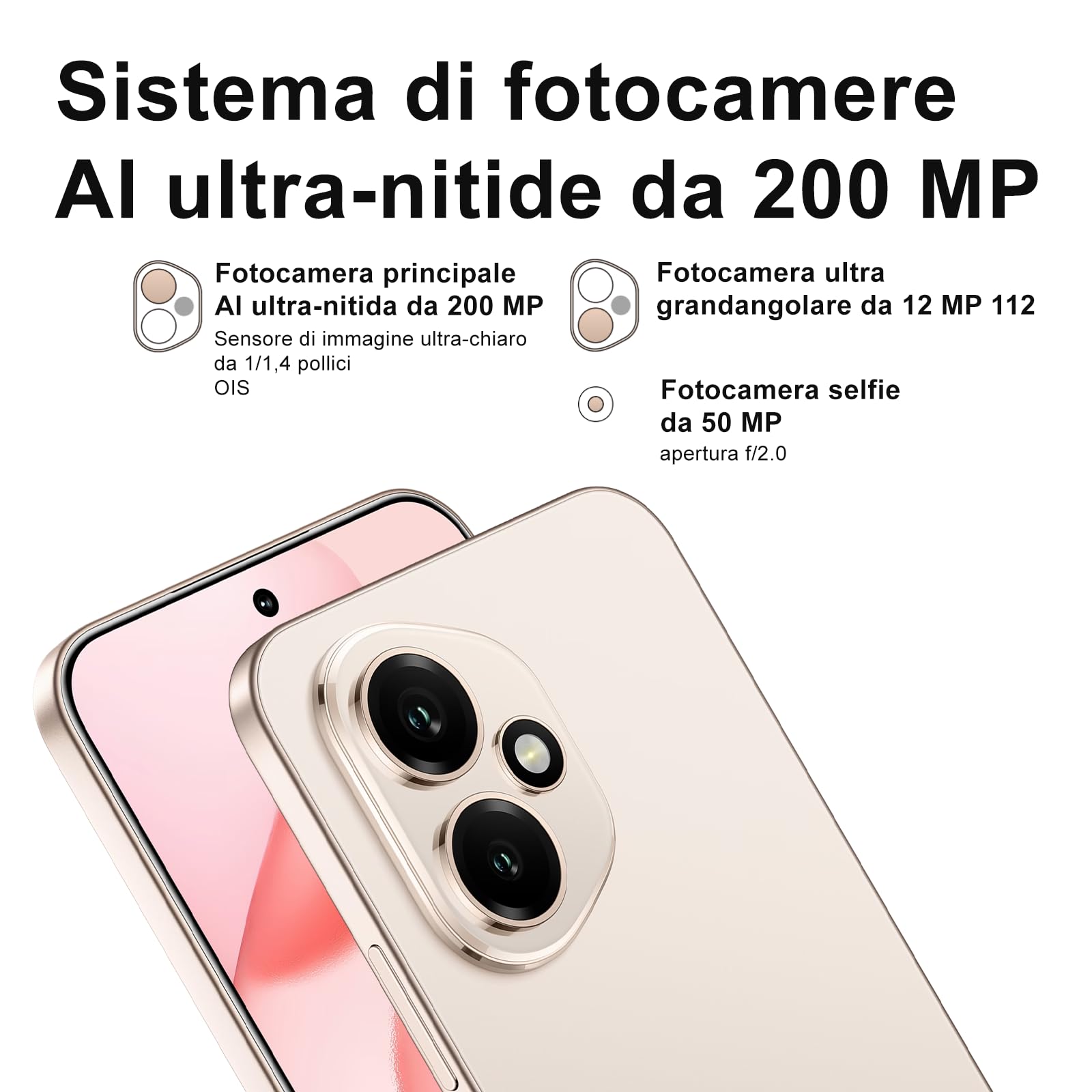 HONOR 400 Smartphone, Display AMOLED 6,55" 120Hz, 200MP Fotocamera, Batteria 5170mAh 66W, 8GB+512GB, 5G Dual SIM, Android 15 Cellulare