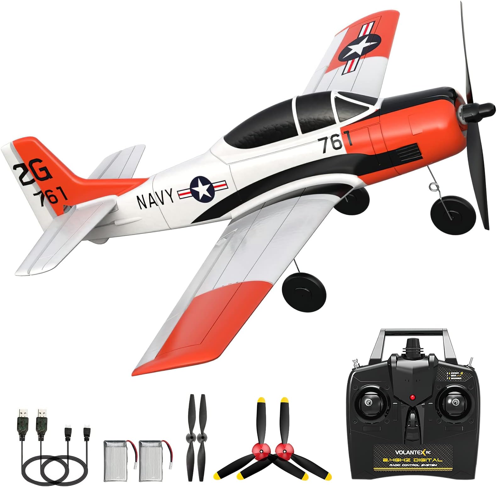 RC Plane 4 Channel Remote Control Airplane, Ready to Fly RC Airplane with Xpilot Stabilization System and One Key Aerobatic for Beginners Adult