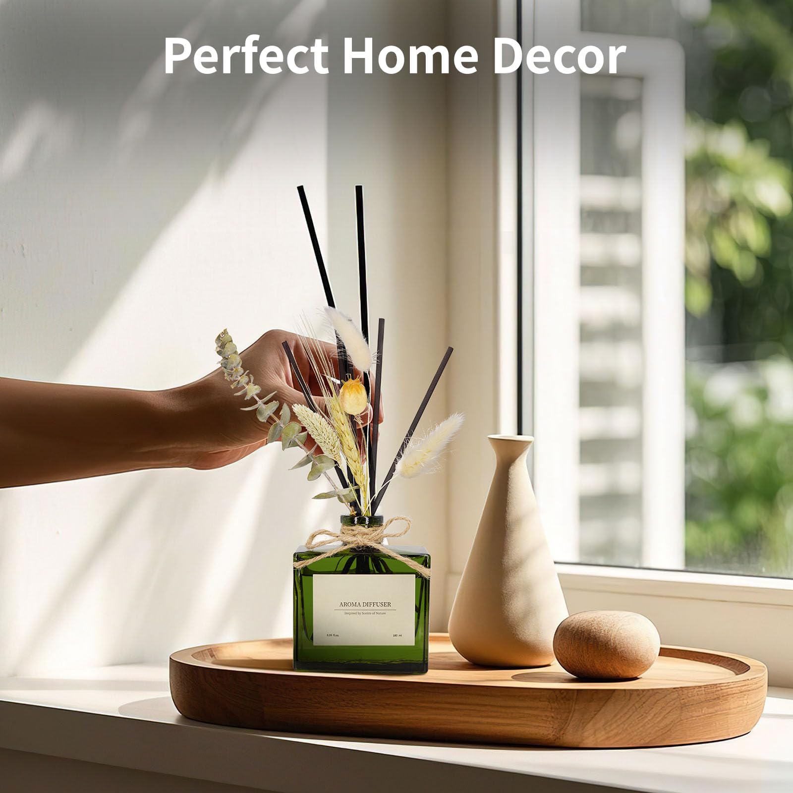 Eleganter blumiger Schilfrohr-Diffusor – Jasmin- und Lilienduft für Zuhause, Büro oder als Geschenk.