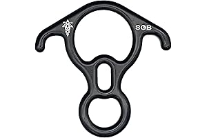 SOB 40KN Rescue Figure 8 Descender Belay Rappel Device for Climbing Belaying