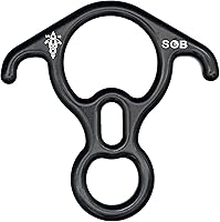 SOB 40KN Figure 8 Descender Belay Rappel Device - 7075 Aluminum Alloy Rock Climbing Rigging Plate for Rescue