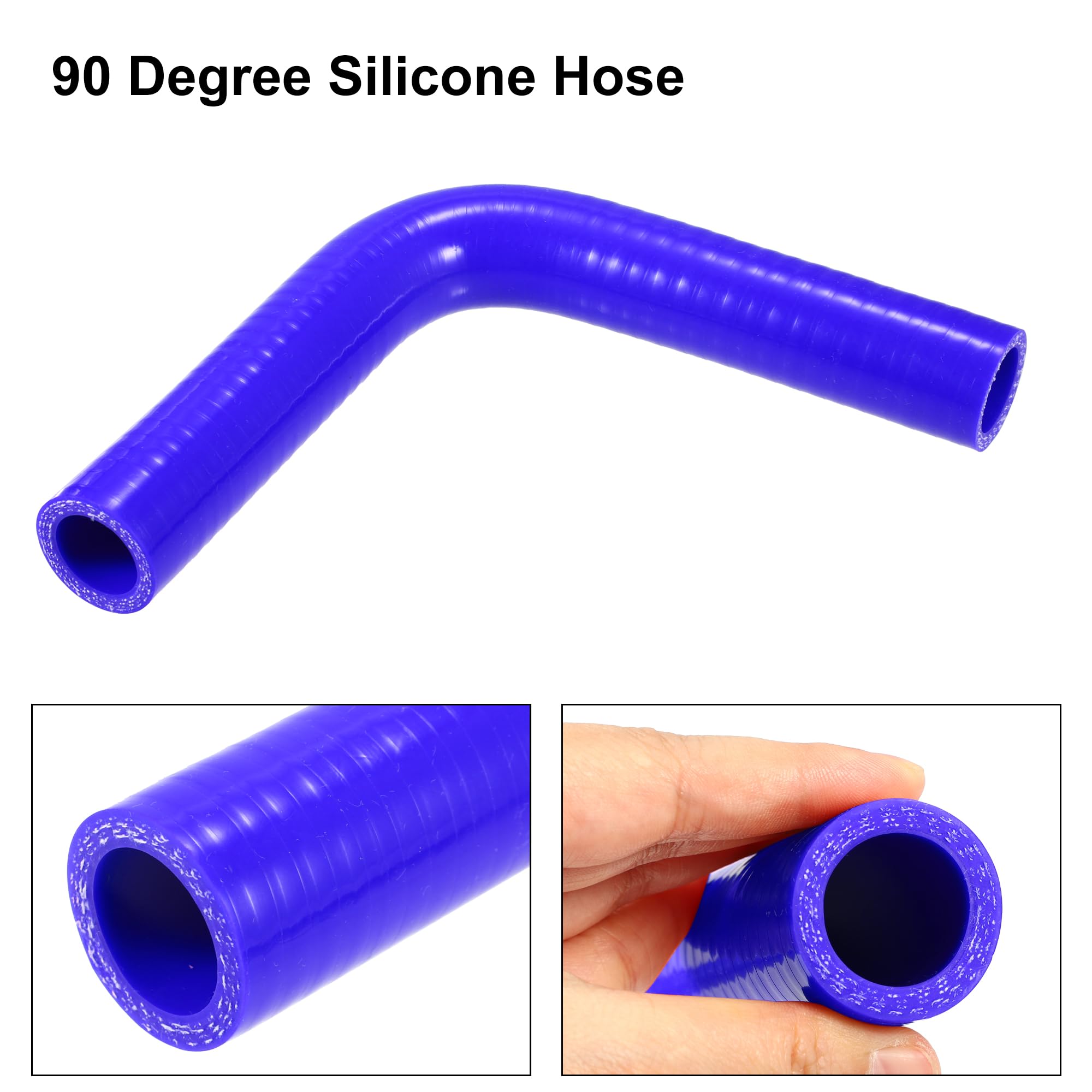 A ABSOPRO 57mm 2.25" ID 90 Degré Silicone Réducteur Tuyau Coupleur Tube Ensemble Bleu