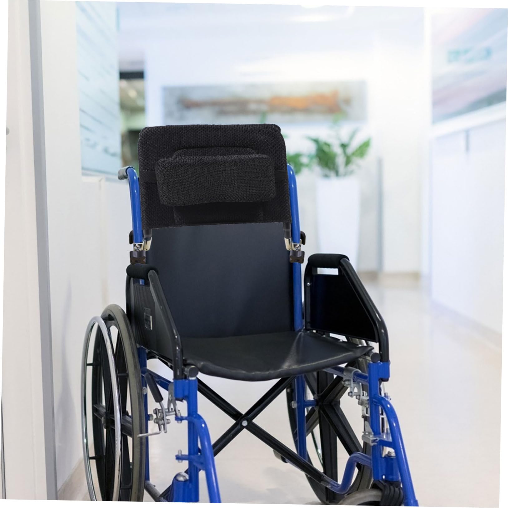 SHERCHPRY Respaldo Silla de Ruedas Ergonómico de Acero al Carbono Tela de Malla, Accesorio Elevable para Silla de Ruedas Diseño Delicado y Soporte Cómodo