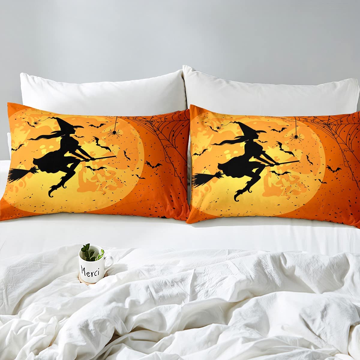 Housse De Couette Halloween - Chauves-souris Noires, Style Gothique Pour Chambre D'enfant