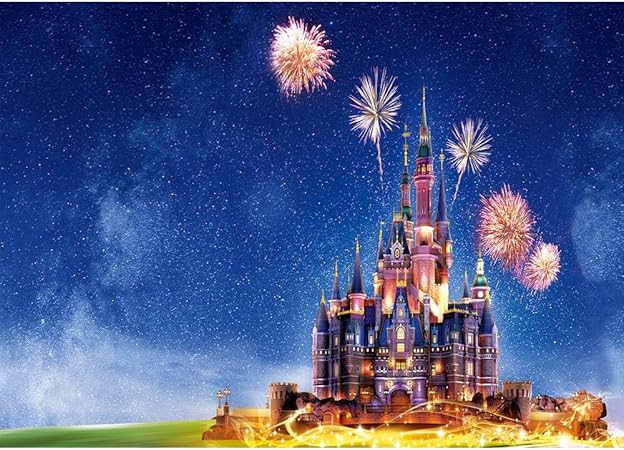 Amazon 写真撮影用背景幕 ディズニー キャッスル 7x5 シームレス ビニール 写真背景 星月夜 花火 19 写真用背景幕 バックペーパー 背景布 通販