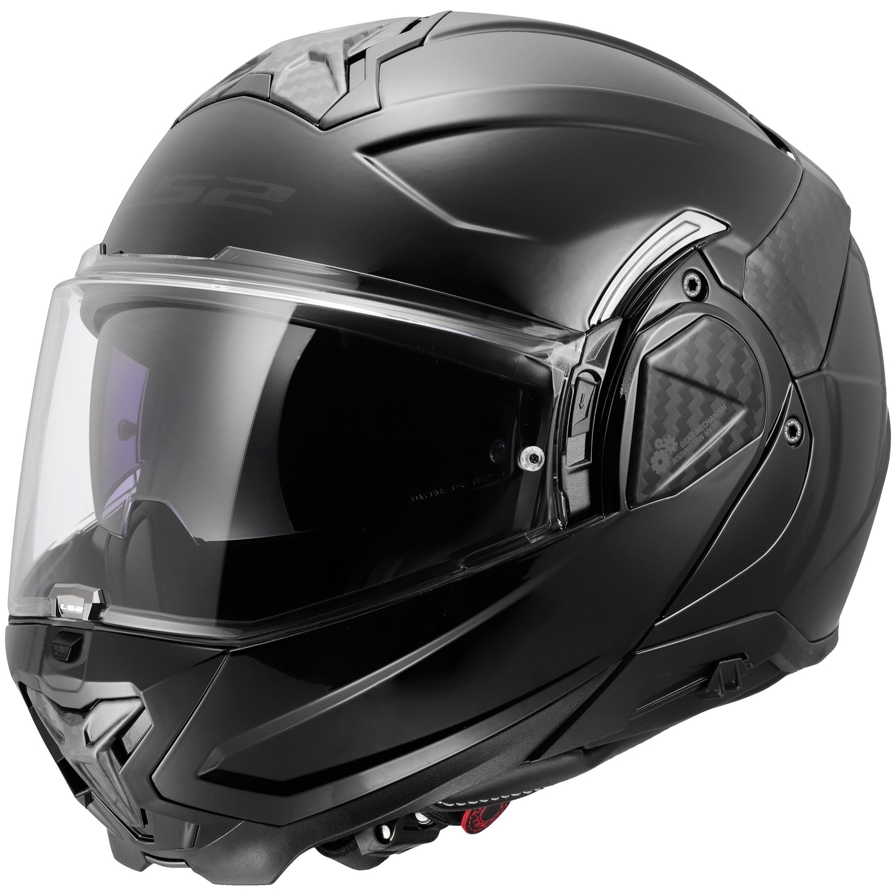 LS2 Helmets Advant II Modular Motorcycle Helmet W/ SunShield (Gloss Triple Nardo Gray/Blue - X-Small)