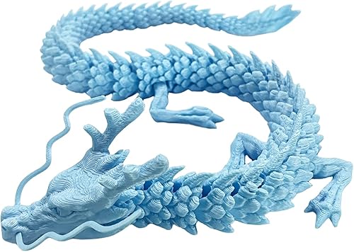 NEZIH Dragón impreso en 3D, articulaciones giratorias y articuladas articuladas en 3D, juguetes impresos en 3D de 18 pulgadas para niños y adultos,