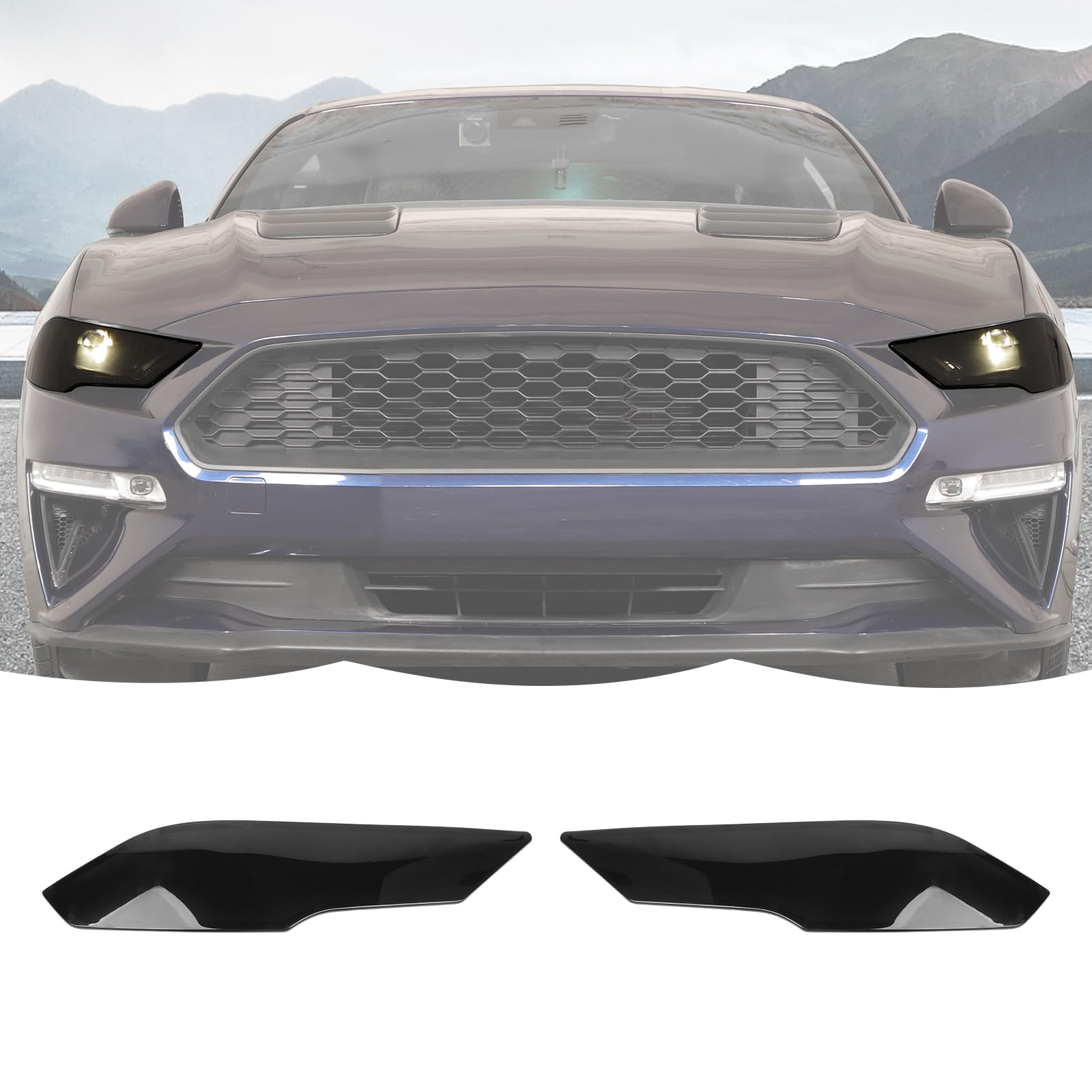 Photo 1 of RT-TCZ Smoked Black Front Headlights Lamp Cover Guard Trim Decoration Exterior 