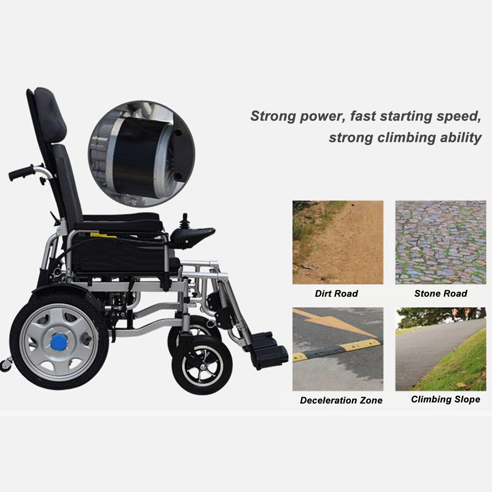 CHICIRIS Controlador de Potencia para Silla de Ruedas Eléctrica, Controlador de Joystick 45A de Alta Sensibilidad para Sillas de Ruedas con Motor Cepillado, Robots Inteligentes,