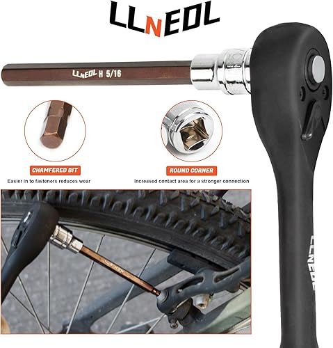 Miniatura 4 de Juego de llaves hexagonales Allen de 38 pulgadas de largo, 19 piezas de cabeza hexagonal estándar SAE y métrica (18"-38", 0.118-0.472 in),