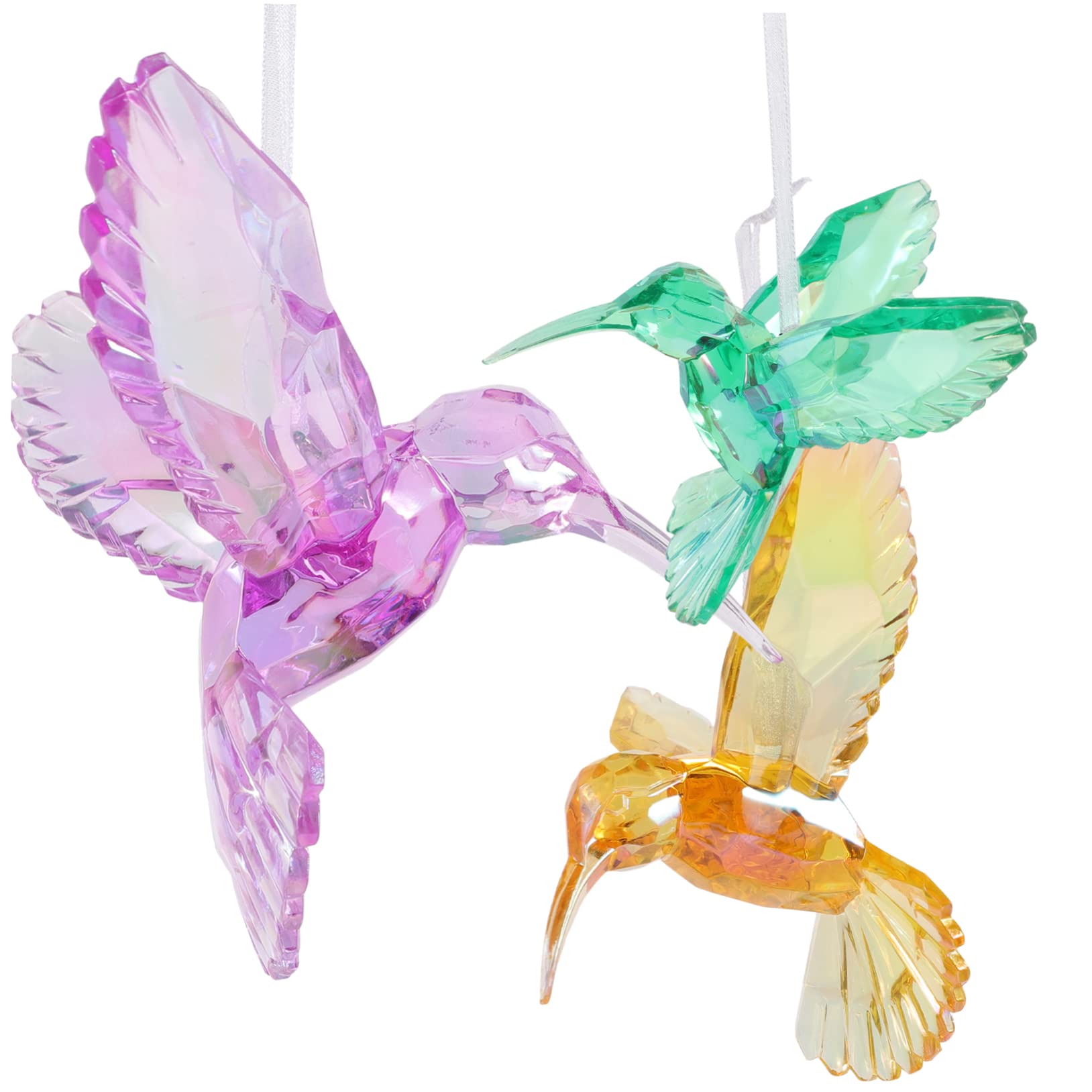 MAGICLULU Uccelli Acrilici 9 Pz Ciondolo Di Cristallo Pavone Ornamenti Di Colibrì Decorazione Di Uccelli Per La Casa Colibrì Appeso Arredamento Da Giardino Colibrì Figurine Di Colibrì Appese Acrilico