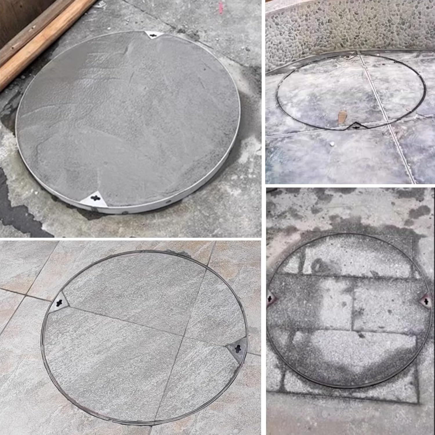 Heavy Du - Cubierta redonda de boca de 55,88 cm, tapa de acero 304 en 304 pulgadas, cubierta Utili para alcantarillado y aplicaciones comerciales (1 unidad)