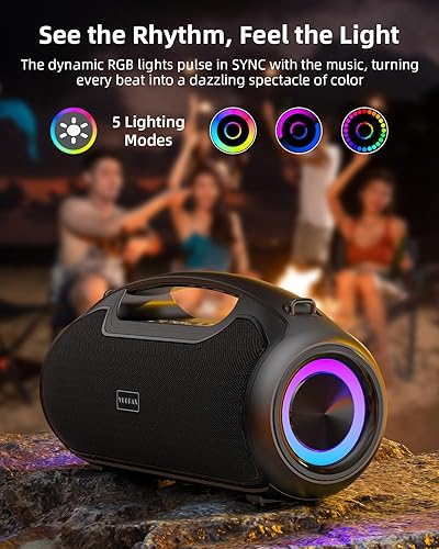 Miniatura 8 de Altavoces Bluetooth portátiles actualizados inalámbricos, sonido alto pico de 200 Wgraves profundos para fiesta, IP65 impermeable al aire libre