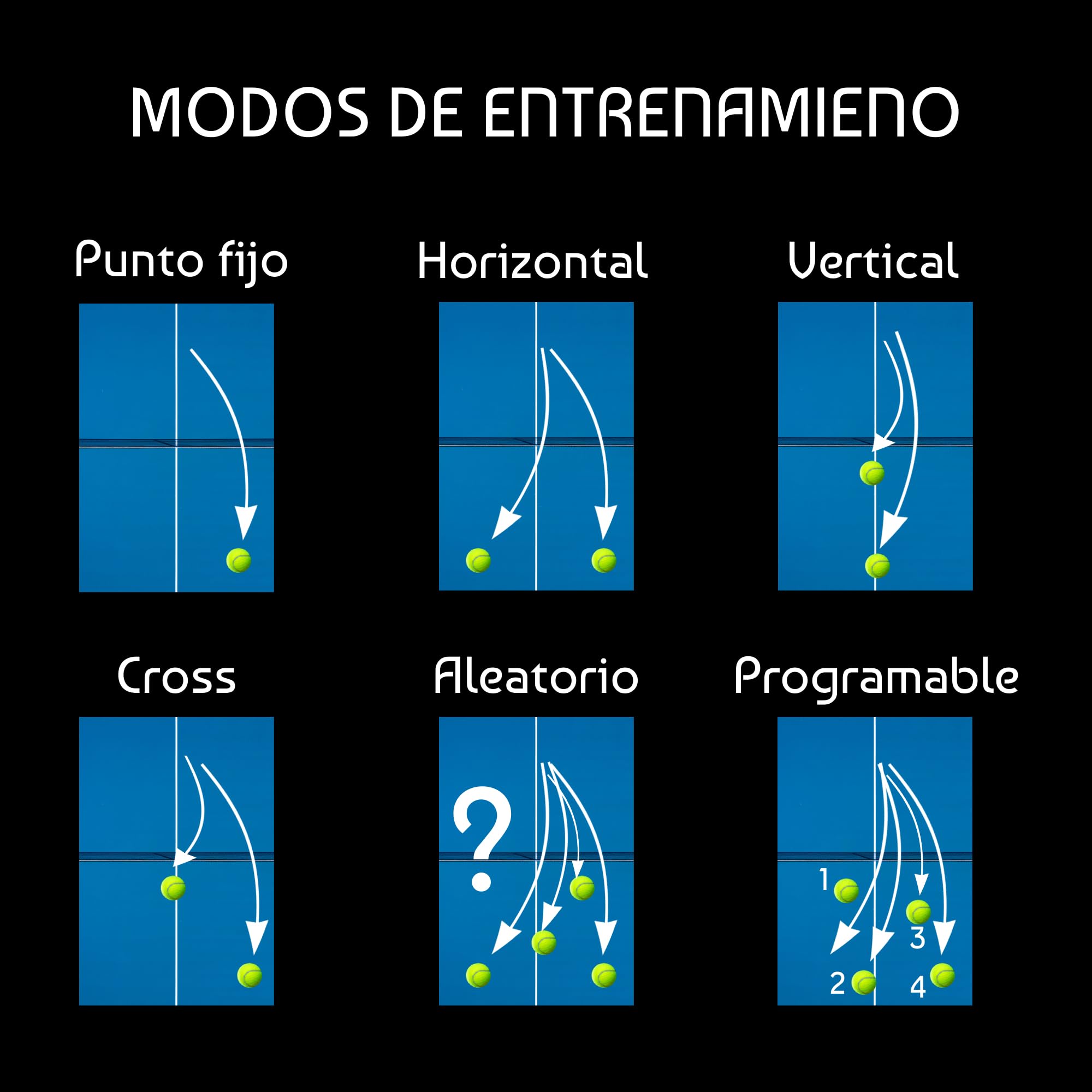 Máquina Lanza Pelotas Pádel Tenis Portátil, Batería 8 Horas, Control App y Remoto, 1500 Golpes