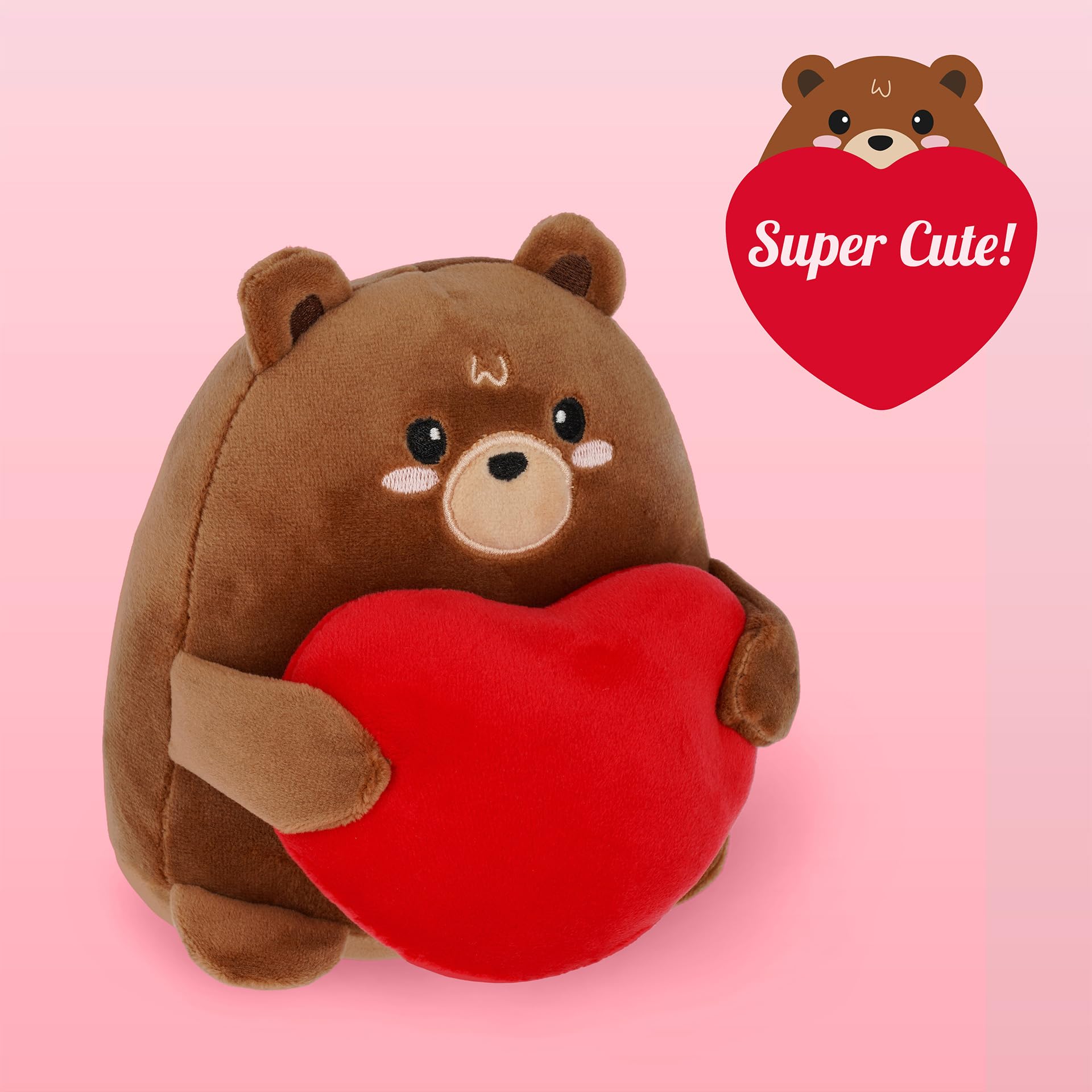 Legami - Peluche Plush Super Soft!, Tema Teddy Bear, Formato Mini, con Carta d'Identità personalizzabile, Sta in Piedi da Solo, 14x15x12 cm - 2