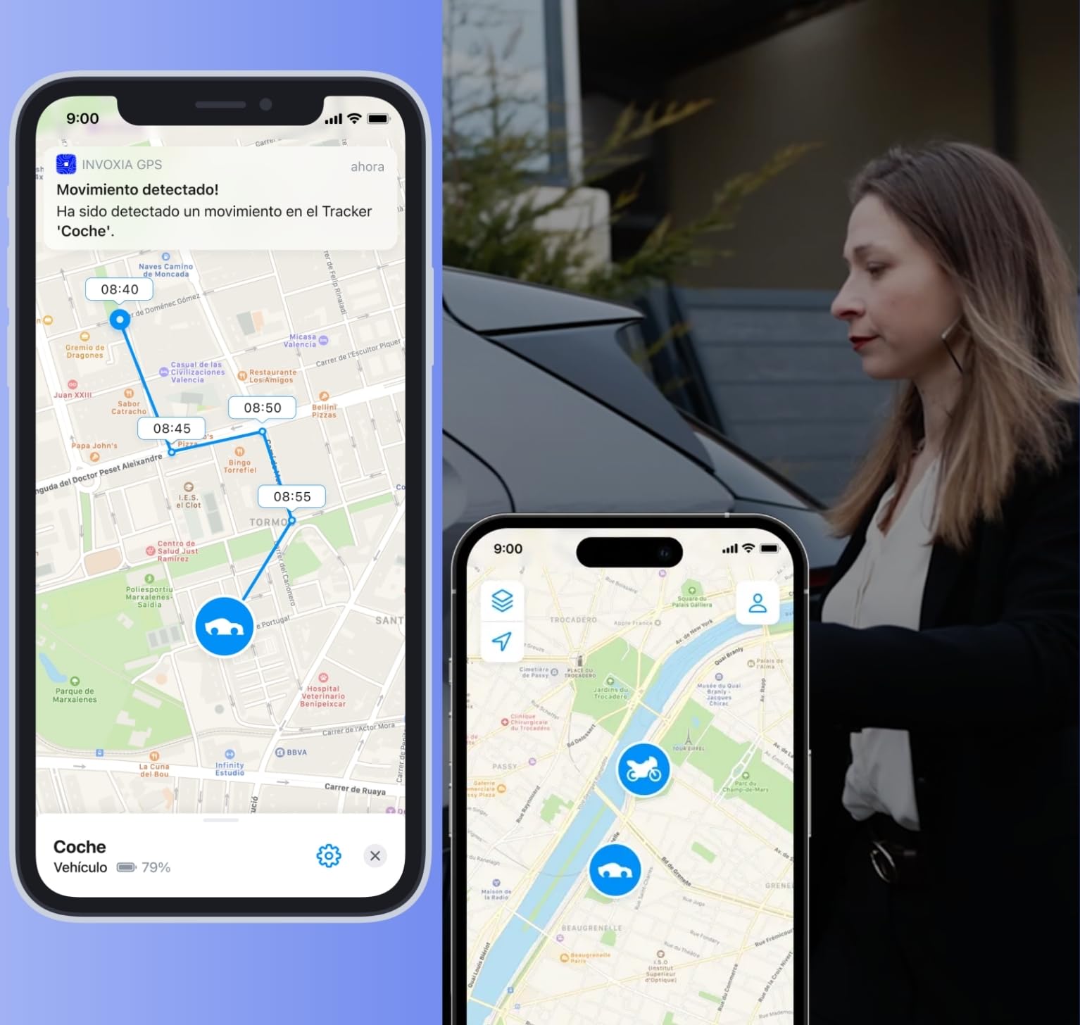 Rastreador GPS Invoxia Classic Edición 2026 - Resistente al Agua, Precisión GPS Mejorada, USB-C - Suscripción de Red incluida 1 año - Ubicación en Vivo, Alertas Antirrobo y Movimiento | Resistente al agua, USB-C, precisión GPS mejorada, suscripción de 1 a
