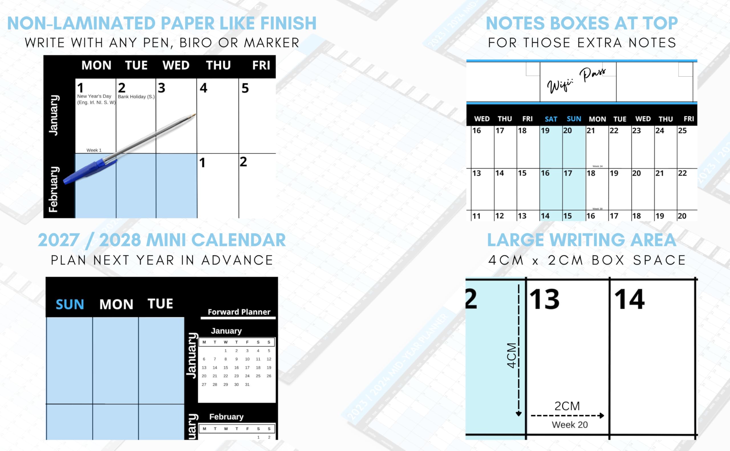 2026 A1 Size 59.4 x 84.1cm Full Year Large Yearly Wall Planner |2026 Wall Calendar 2026 Planner |Year Chart 2026 |from Jan 2026-Jan 2027 +Mini 2027 Calendar |WallPlanner A1 Calender 2026|Printed in UK