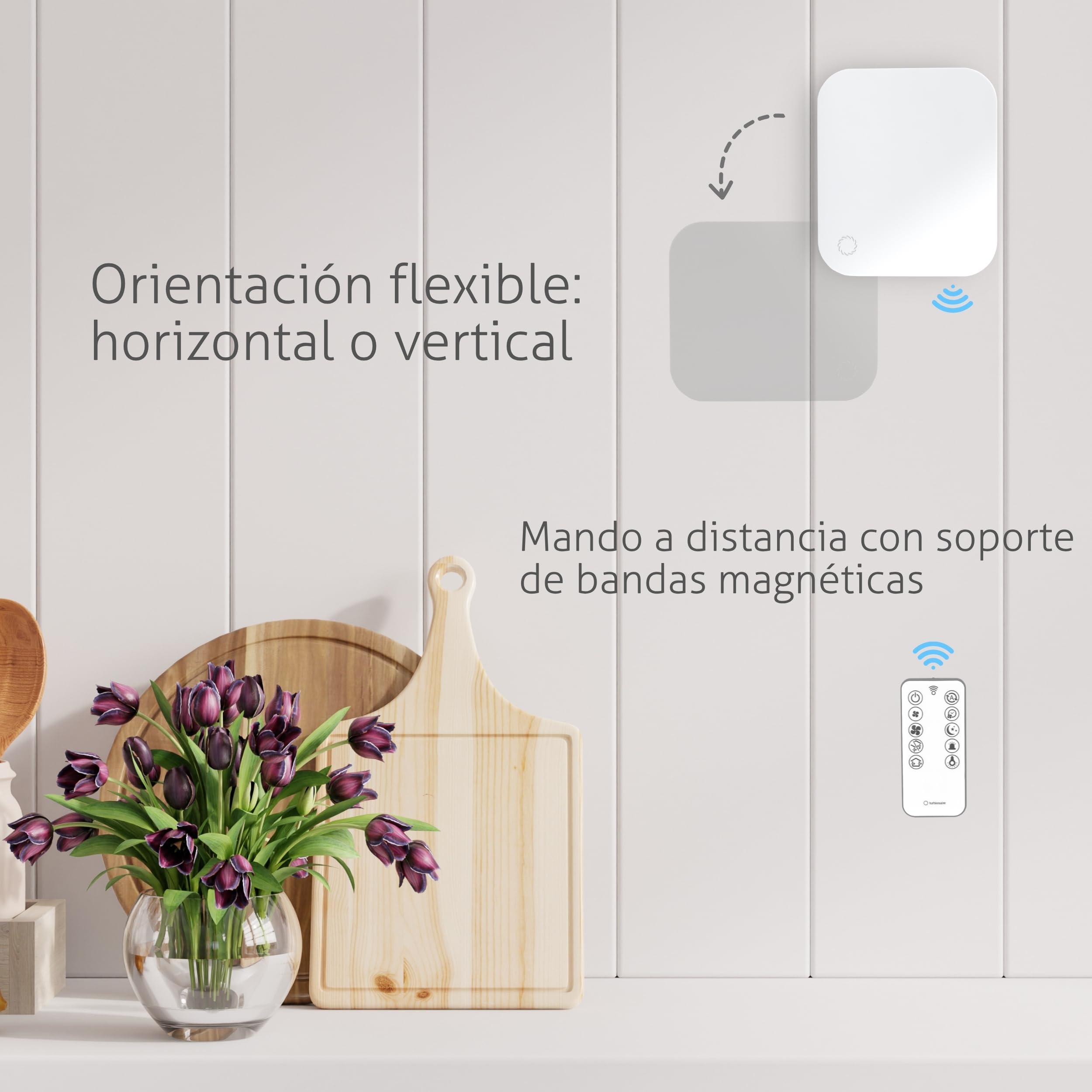 Turbionaire Trend HRV 150 WM Unidad VMC Descentralizada con Recuperación de Calor, Sensor Humedad, Mando a distancia, Temporizador, 8 Velocidades, Flujo de Aire Reversible, 158 mm, 3 años de garantía