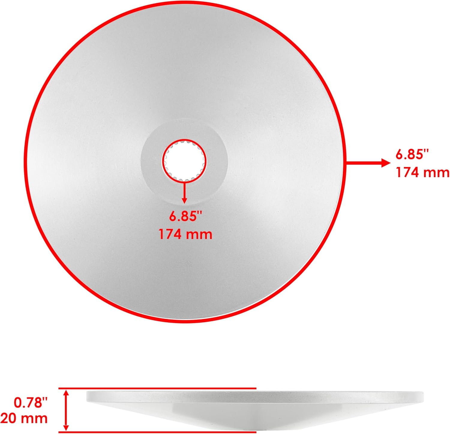Caltric Complete Complete Clutch Primary Fixed Sliding Sheave Belt Compatible with Yamaha Rhino 450 Yxr450Fa 2006-2009
