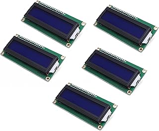 LCD1602 LCD Display Screen Module 16X2 Character Serial Blue Backlight LCD Module PCF8574T PCF8574 IIC I2C for Raspberry Pi Arduino STM32 DIY (5PCS)