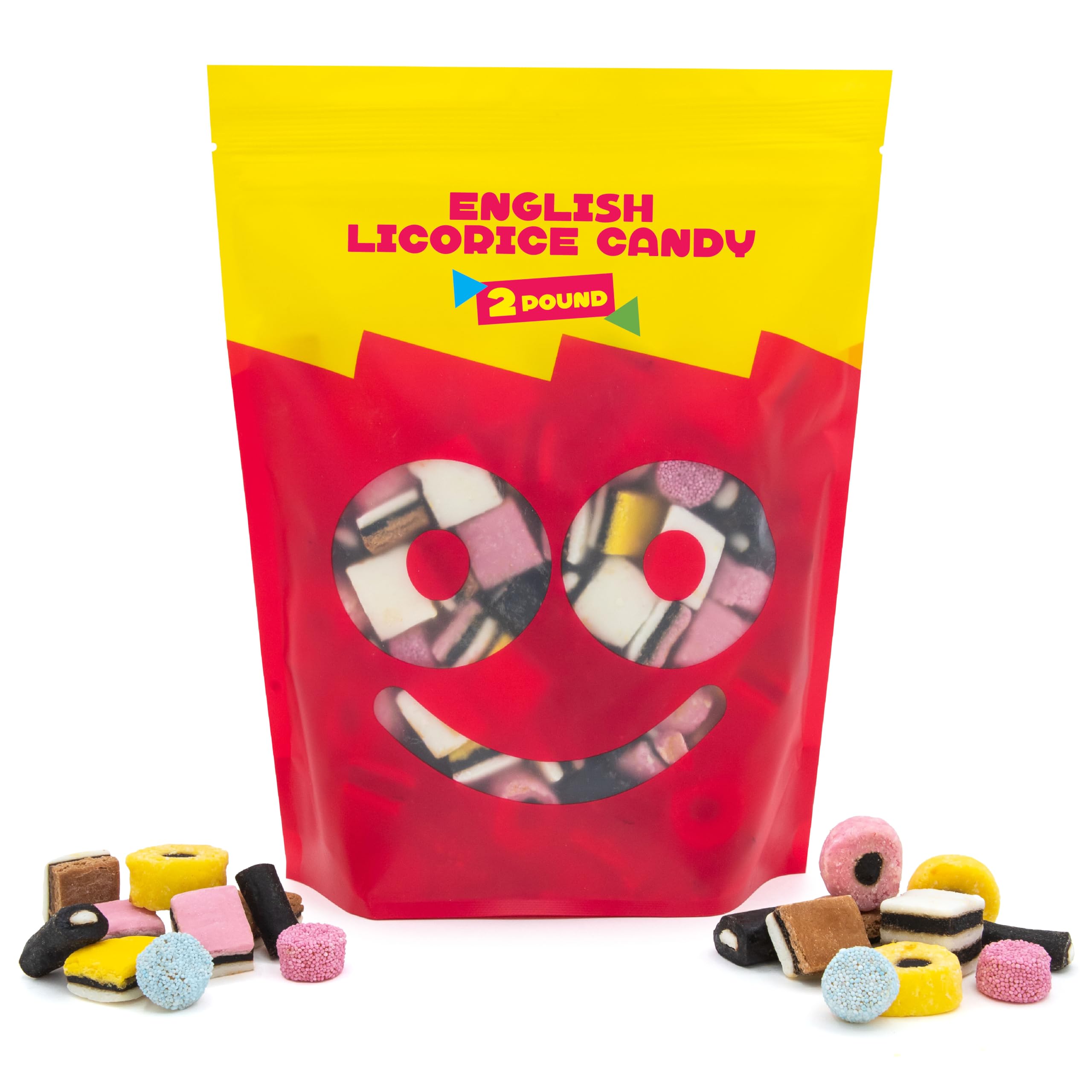 LAETAFOODGustaf's English Licorice Allsorts Gourmet Candy, Assorted Flavors (2 Pound Bag)