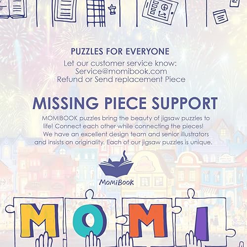 Miniatura 7 de MOMIBOOK - Rompecabezas para adultos de 1000 piezas, de Night Town, proceso luminoso, 29.5 x 19.7 pulgadas, juguetes, elefante blanco para adultos,