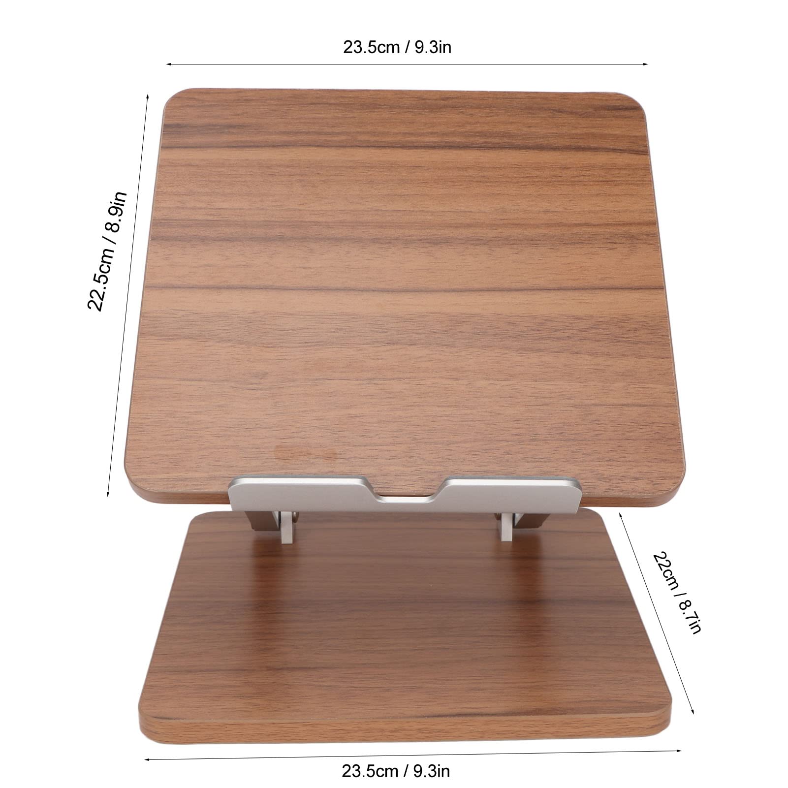 Supporto per Laptop, Porta Laptop in Legno Accessori per Scrivania da Ufficio con Comodo Design Regolabile Ergonomico in Lega in Alluminio in Lega di Legno Profondo Office Staffa Soporte