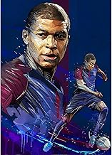 QINRUBB DIY Football Peinture Diamant Painting Kit, 5D Athlètes Art du Diamant Complet Kits, Diamond Art Kits Point de Croix Painting pour Adultes Débutants Maison Décor 30x40cm