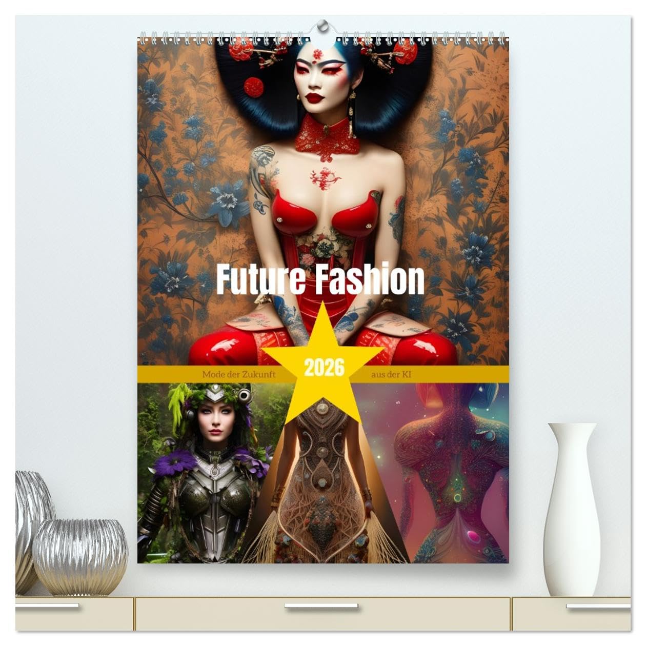 Future Fashion (hochwertiger Premium Wandkalender 2026 DIN A2 hoch), Kunstdruck in Hochglanz: Mode der Zukunft aus der Künstlichen Intelligenz