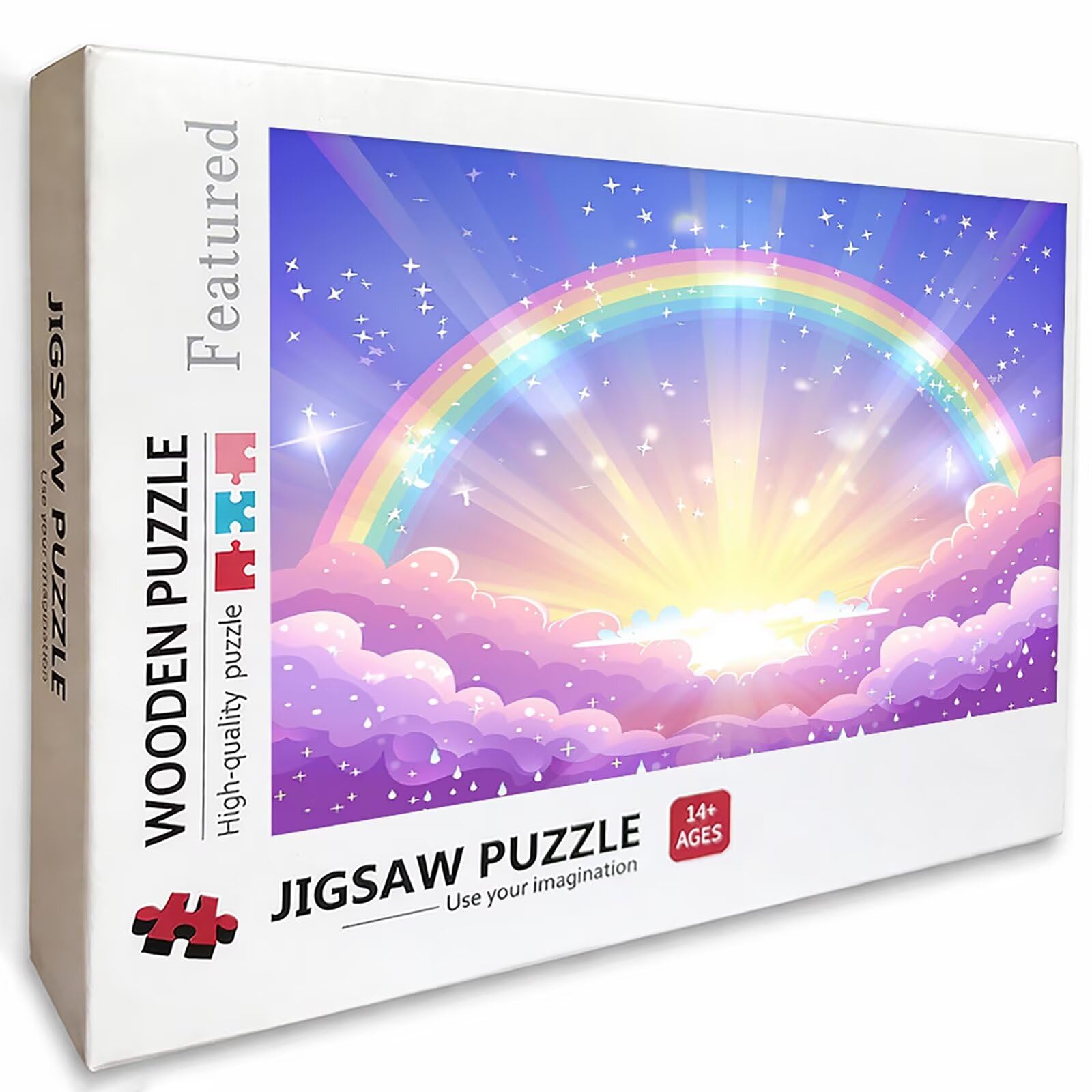 Puzzle Sztuka z pudełkiem w chmurze, Dream Puzzle Wood 2000 sztuk Dorośli 99 x 70 cm, zajęcia rozrywkowe o wysokiej trudności, klasyczna gra DIY, układanka dla całej rodziny, letni prezent, V-9080