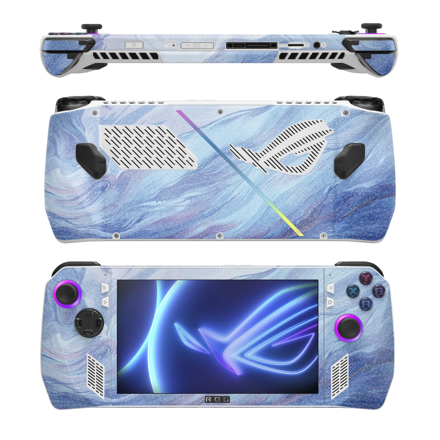 MightySkins Glossy Glitter Skin Compatible with Asus ROG Ally - Imaginary | Protective, Durable High-Gloss Glitter Finish | Easy to Apply, Remove, and Change Styles