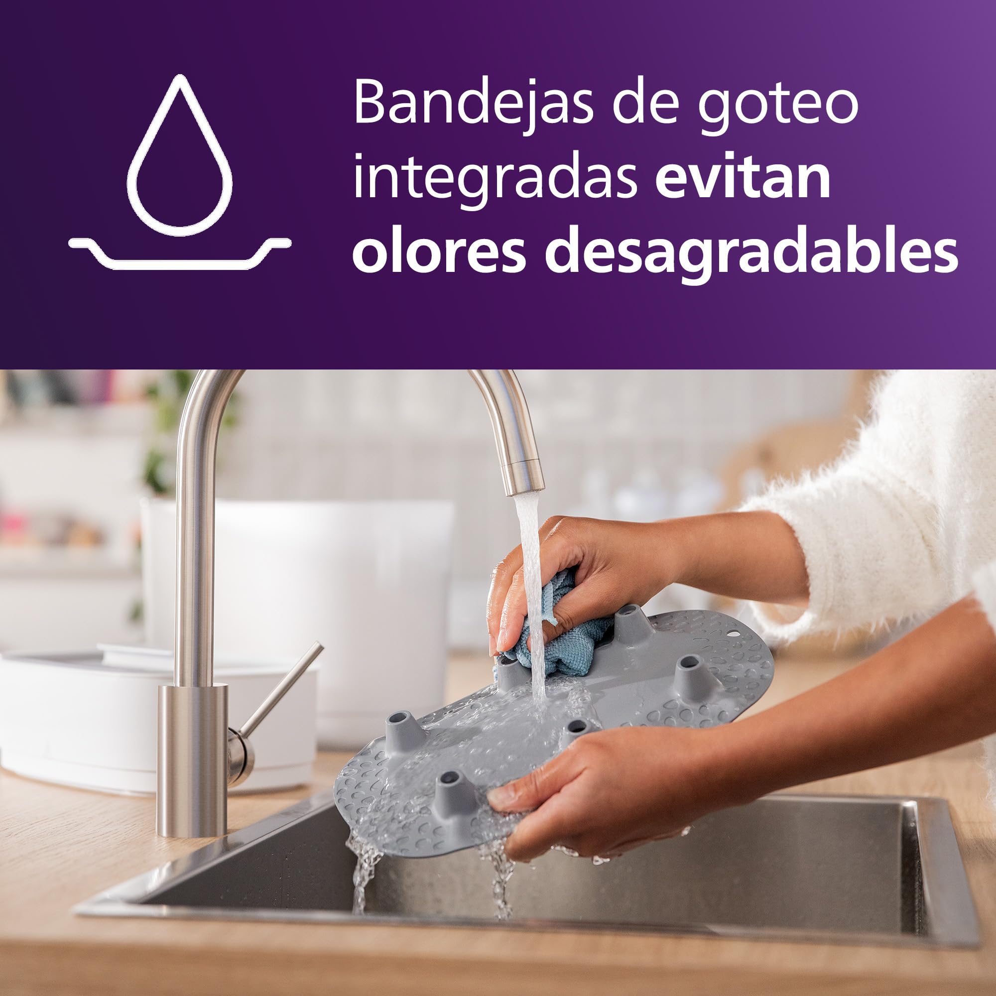 Philips Avent Esterilizador De Botellas Eléctrico A Vapor Para Hasta 6 Biberones, Tetinas Y Accesorios, Diseño Modular, Color Blanco SCF291/00