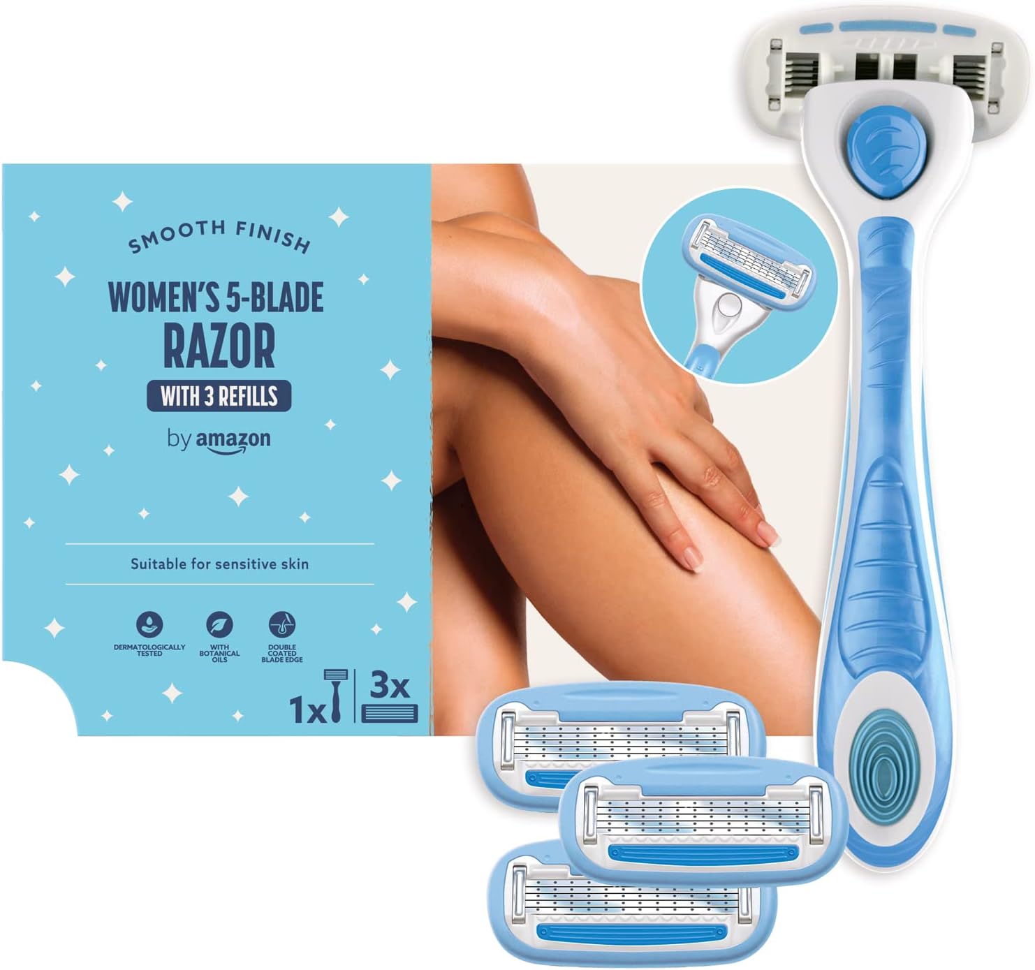 Women's 5 Blade Razor + 3 Refills