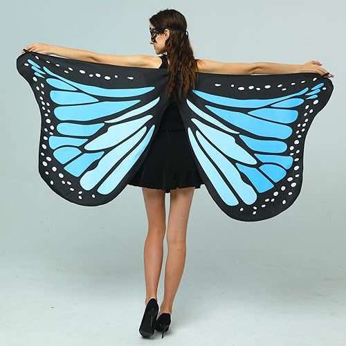 Miniatura 5 de CISMARK Alas de mariposa adultas para mujer, accesorio de disfraz de fiesta de Halloween para mujer, juego de 3 unidades