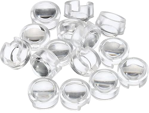 PATIKIL Lente convexa LED de 0.512 in, 15 unidades de ángulo de haz de 45 grados, lente condensadora óptica convexa LED para cámaras infrarrojas,