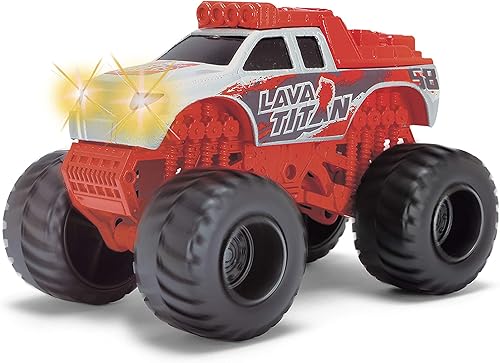 DICKIE TOYS Camión monstruo fundido a presión a escala 1:43, rojo (203752010Y12-RED)