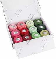 Vista 54 de Rhapsody Hilo de algodón perla tamaño 8 hilo de ganchillo Perle 12 bolas Set tejido a mano, bordado, sashiko, punto de cruz, costura, punto