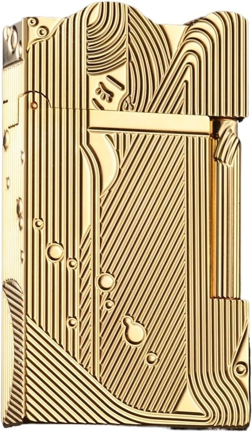 Sanji Lighter, Antique Style Refillable Butane Lighter,Vintage Trench Lighter,Side Slide Ignition,Flip Cover Design, for Men's High-End Gifts, Decorations,Collection(Silver)