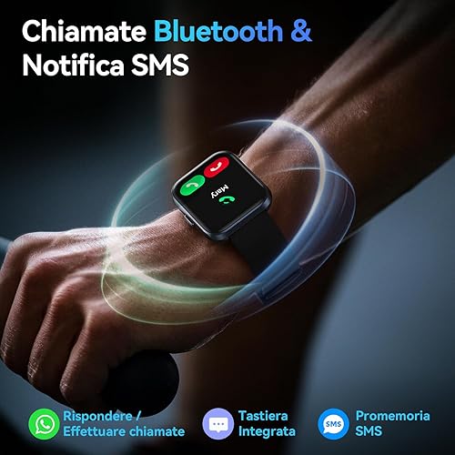 Miniatura 3 de Fitpolo Reloj inteligente para hombresmujeres, 1.8 pulgadas Alexa incorporado reloj de seguimiento de fitness con llamadas Bluetooth