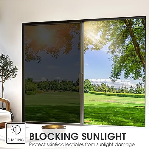 Miniatura 3 de Tinte para ventana del hogar, película de privacidad que no se ve, bloquea el calor, 95% UV, película reflectante unidireccional para ventana,