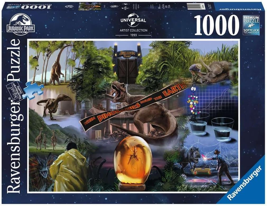 Ravensburger Jurassic Park Movie Poster 1000 Piece Jigsaw Puzzle for Adults & Kids Age 12 Years Up