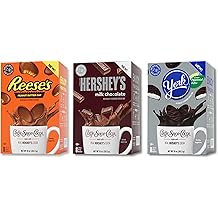Candy Shop Cocoa Mix Variety Pack, Hot Chocolate, HERSHEYS Milk Chocolate, REESE S Peanut Butter Cup, YORK Peppermint Pattie, Make Hot or Iced, Made With Real Milk, 8 Packets Each Pack of 24