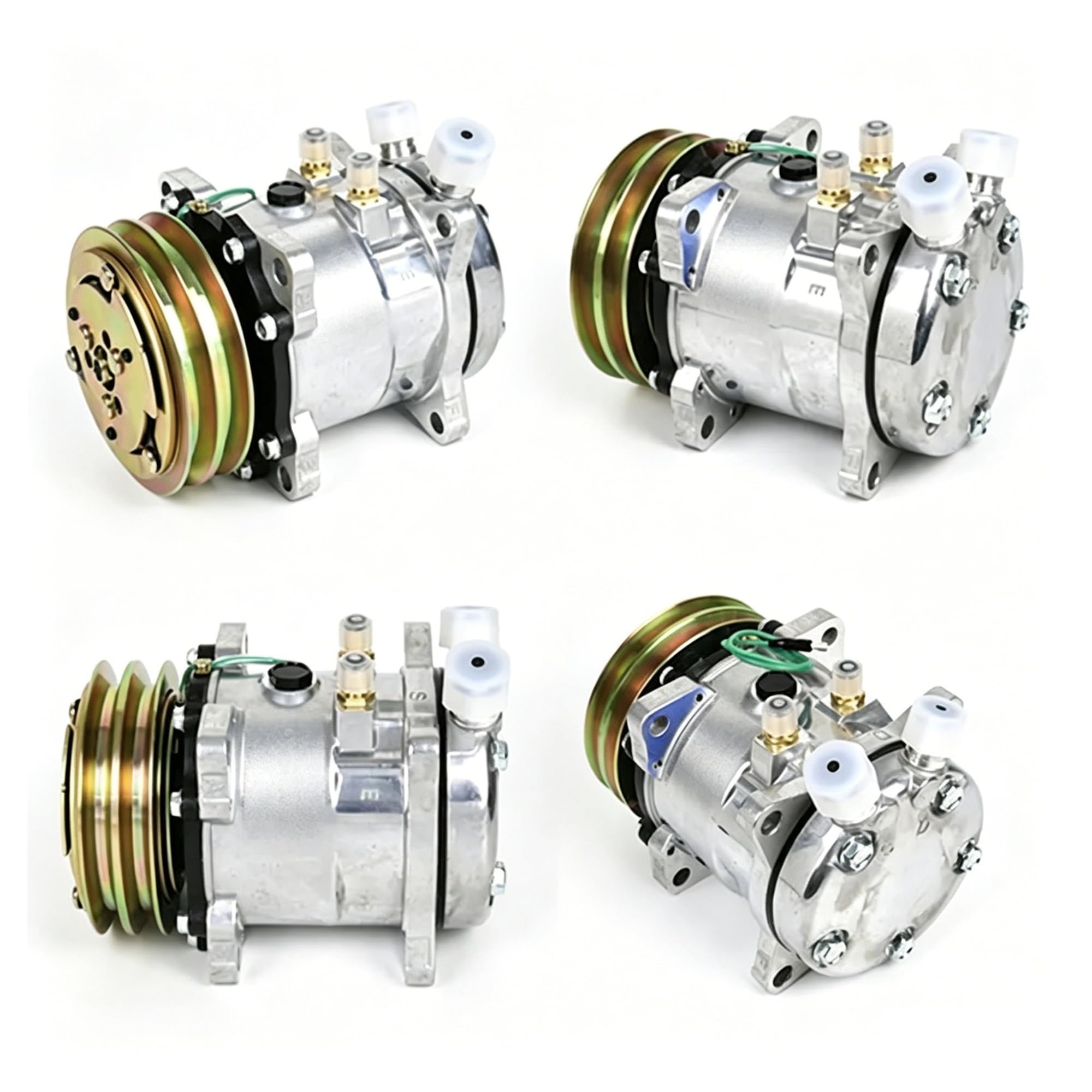 Sanden 507 5H11 SD5H11 SD507 Compresor de Aire Acondicionado automotriz, Conjunto de enfriamiento de posventa de 12 V y 24 V for múltiples Tipos de vehículos(24 V)