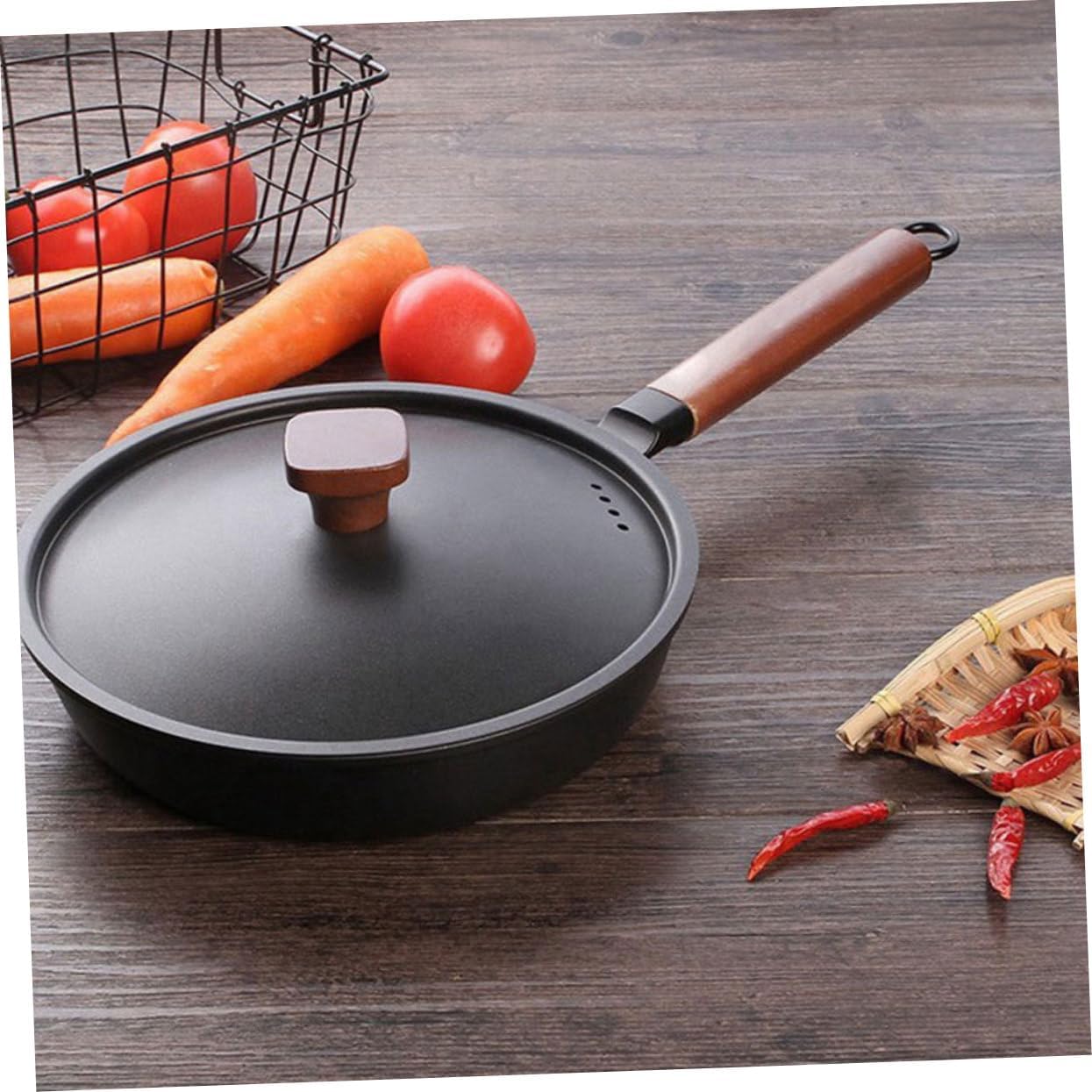 Luxshiny Non-stick Pan for Cooking Uncoated Frying Pan for Eggs and Pancakes Practical Kitchen Essential for Gas and Induction Cooktops
