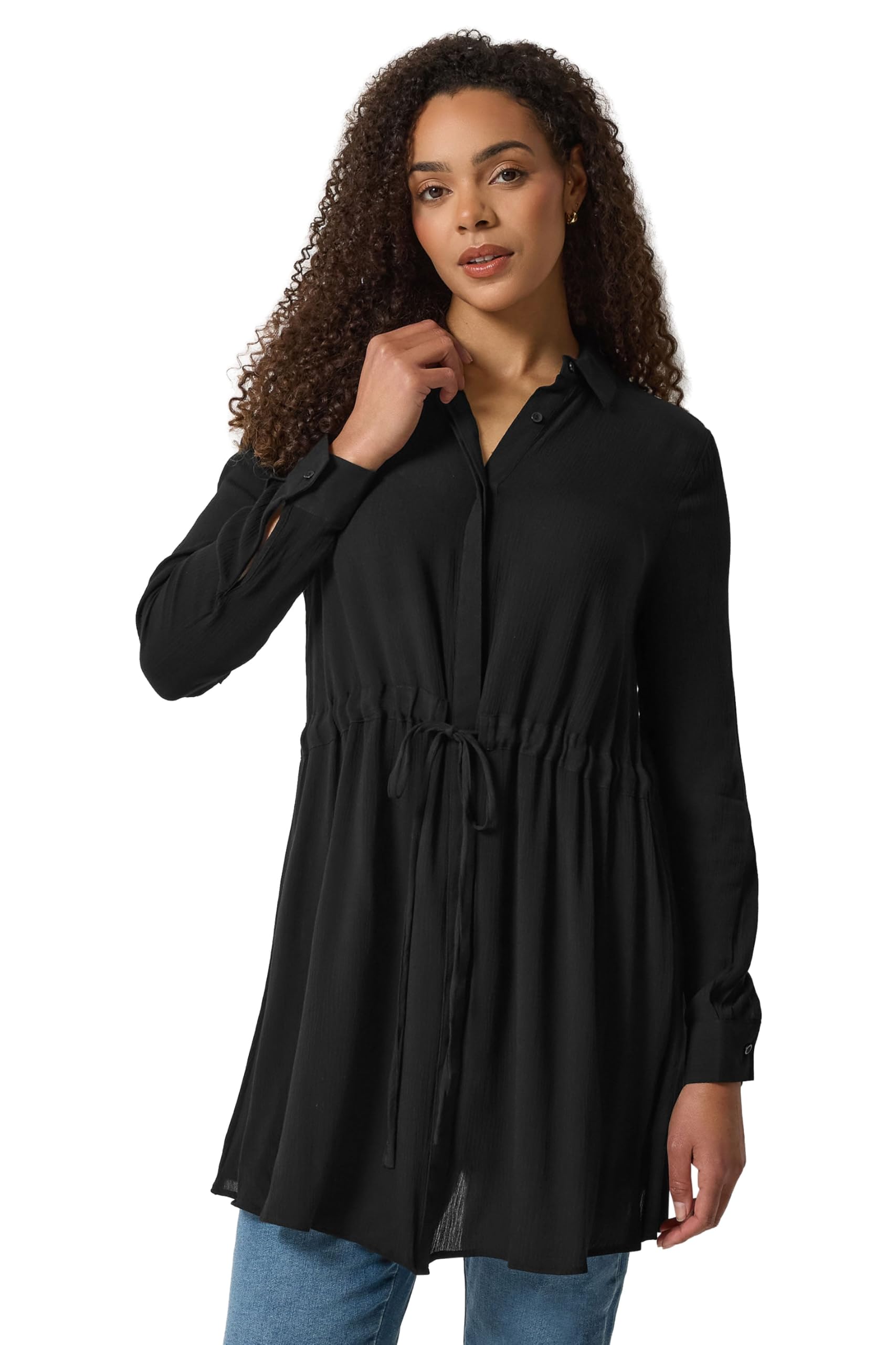 M&Co Women's Tunic Shirt Dress Black Size 22