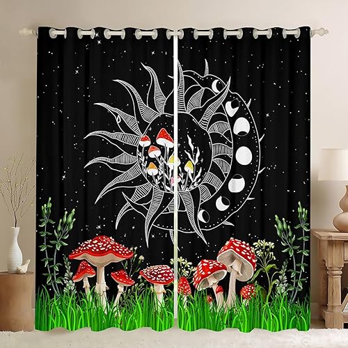 Miniatura 35 de Manfei Cortinas musicales para ventana, diseño retro con notas musicales impresas, para dormitorio, sala de estar, tema musical, tratamiento de